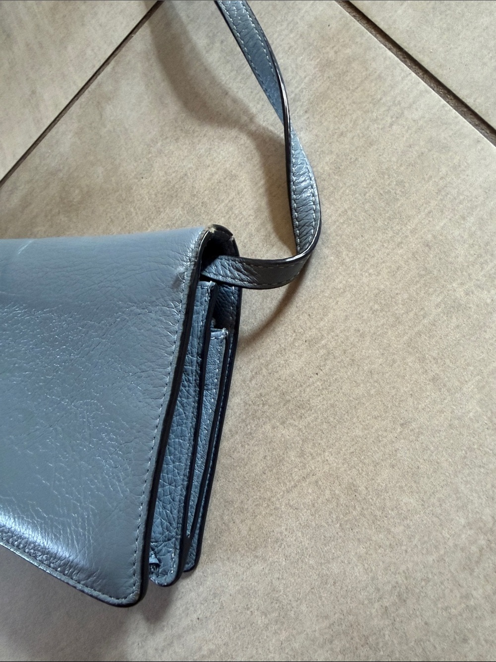 Coach Pebbled Leather Crossbody in Blue - Picture 6 of 6